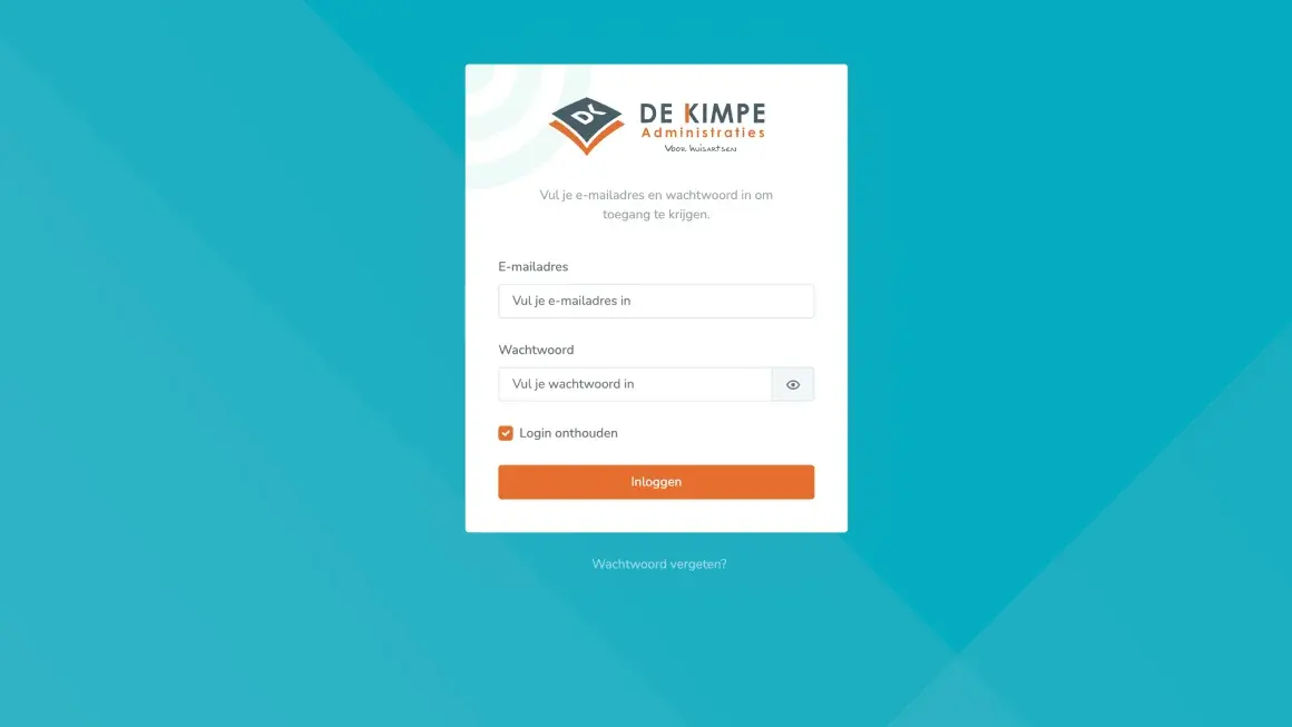 Het inlogscherm van de Declaratiemonitor