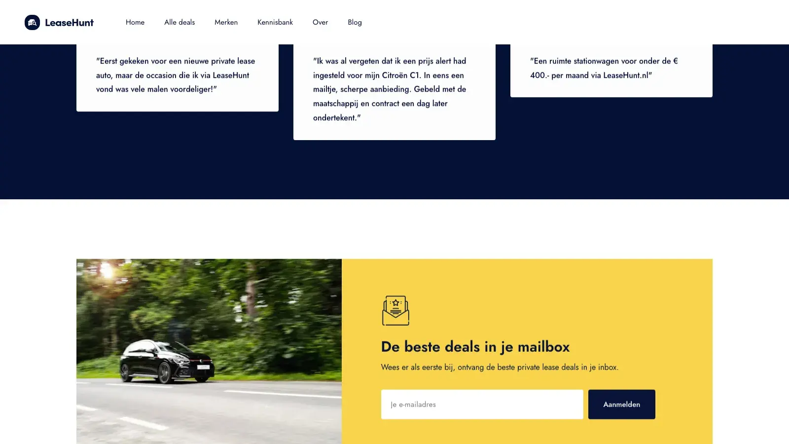 De uitlegsectie van LeaseHunt over leasevormen
